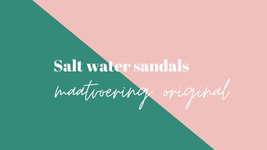 Salt water sandals maattabel original kids