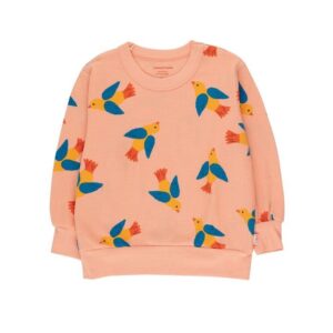 Tinycottons sweater birds papaya