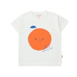 Tinycottons t-shirt tangerine white red