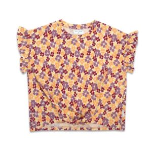 Petit Blush knot t-shirt wild flowers all over