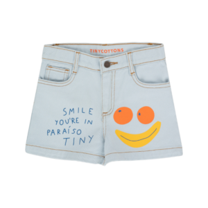 Tinycottons short smile washed blue