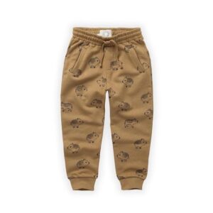 Sproet & Sprout sweatpants piggy print tabacco