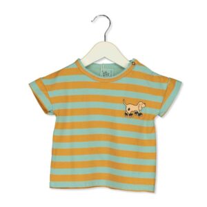 Lotiekids t-shirt baby stripes dog