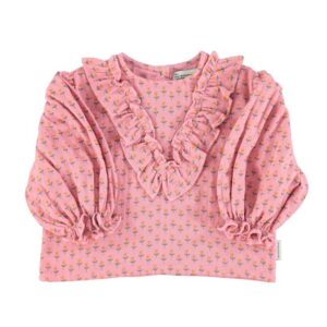 Piupiuchick blouse ruffles pink