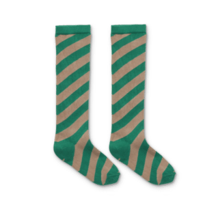 Sproet & Sprout sokken diagonal stripe fren green