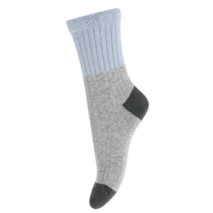 Melton sokken block colour light grey