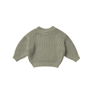Quincy Mae knit sweater chunky basil