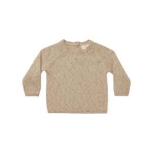 Quincy Mae sweater knit speckle latte