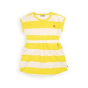 CarlijnQ loose fit jurk stripes yellow