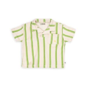 CarlijnQ loose fit polo stripes green