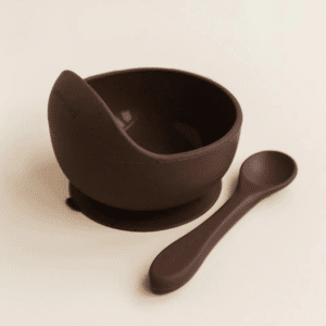 Speen en koord bowl + spoon set speckled coffee