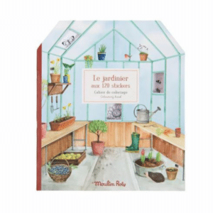 Moulin Roty kleur-stickerboek de tuinman