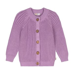 Yuki kidswear Raglan cardigan orchid