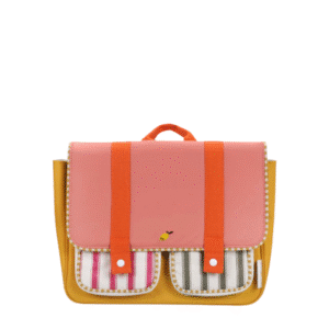 Sticky Lemon schooltas coral pink + yellow