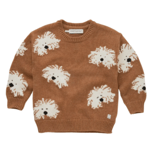 Sproet & Sprout sweater intarsia dogs