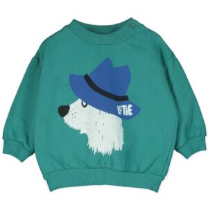 Lotiekids baby sweater dog green