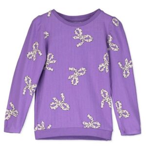 Lotiekids longsleeve textured bows lilac
