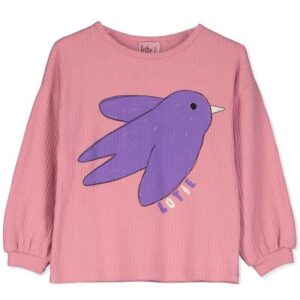 Lotiekids shirt textured bird rose
