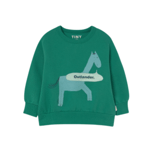 Tinycottons sweater horse dark emerald