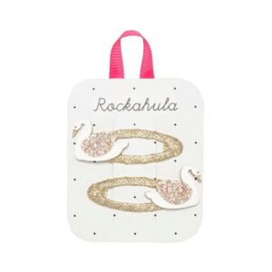 Rockahula  clipjes zwaan glitter